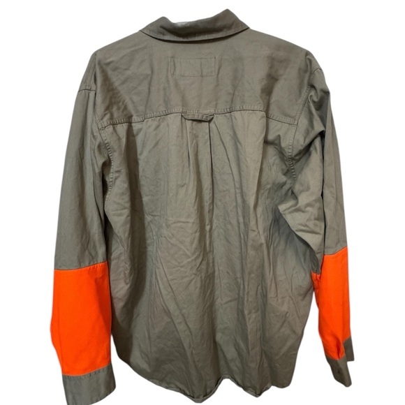 Avid Outdoor Men's XL Gray & Orange Hunting Shooting LS Button Down Shirt - Picture 2 of 4